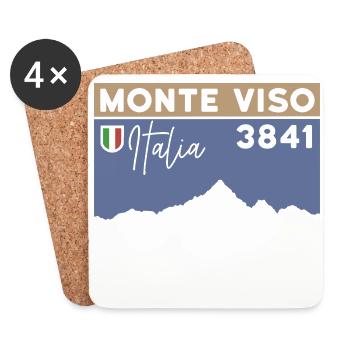 Monte Viso Monviso Hike Ascent East Ridge - Coasters (set of 4) - white - Front