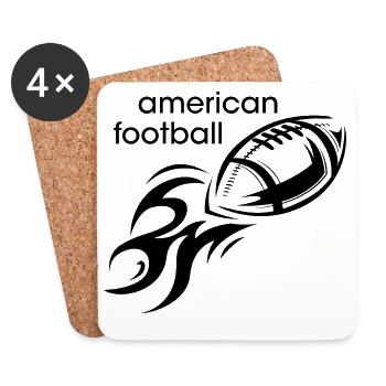 american football symbol game team club - Coasters (set of 4) - white - Front