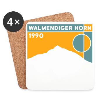 Walmendinger Horn Randonnée Ridge Finisher - Dessous de verre (lot de 4) - blanc - Devant