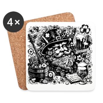St. Patrick's Day - Untersetzer (4er-Set) - Weiß - Vorne