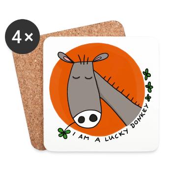 lucky donkey - Untersetzer (4er-Set) - Weiß - Vorne