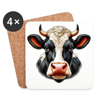 Cow - Coasters (set of 4) - white - Front