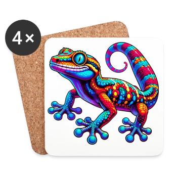 Gecko - Untersetzer (4er-Set) - Weiß - Vorne