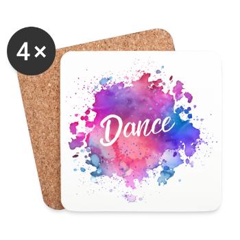 Dance Color, Dancing, Dancer, Love, Love - Coasters (set of 4) - white - Front