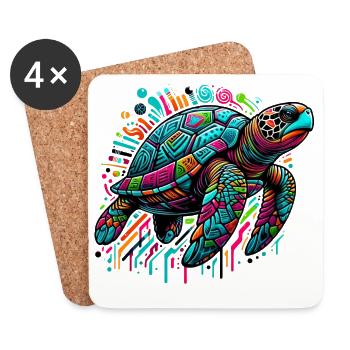 Turtle - Coasters (set of 4) - white - Front