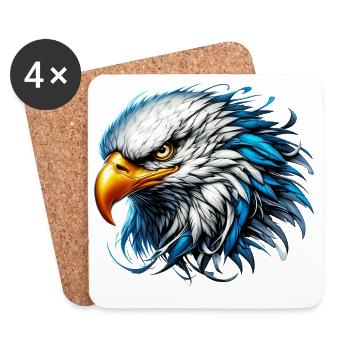 Eagle - Coasters (set of 4) - white - Front