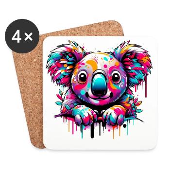 Koala - Coasters (set of 4) - white - Front