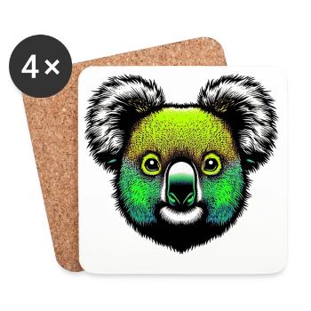 Koala - Coasters (set of 4) - white - Front