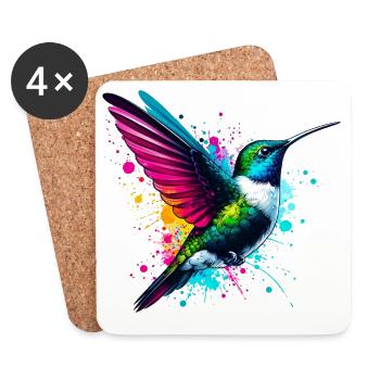 Hummingbird - Coasters (set of 4) - white - Front