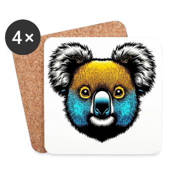 Koala - Coasters (set of 4) - white - Front