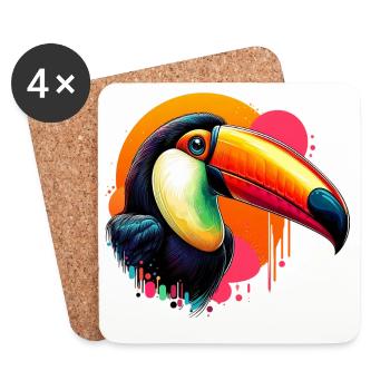 Toucan - Coasters (set of 4) - white - Front