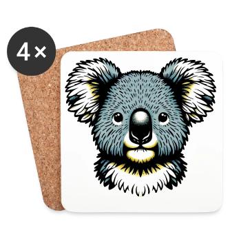 Koala - Untersetzer (4er-Set) - Weiß - Vorne