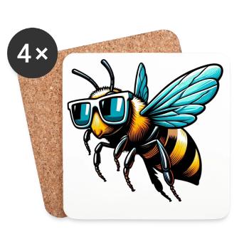 Bee - Coasters (set of 4) - white - Front