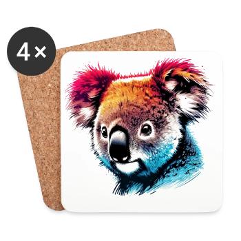 Koala - Coasters (set of 4) - white - Front