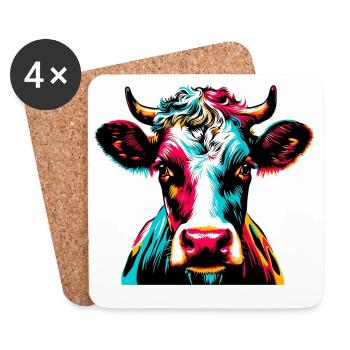 Cow - Coasters (set of 4) - white - Front