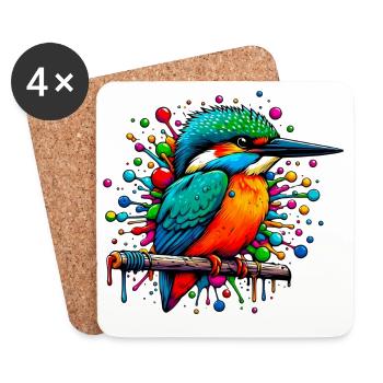 Kingfisher - Coasters (set of 4) - white - Front