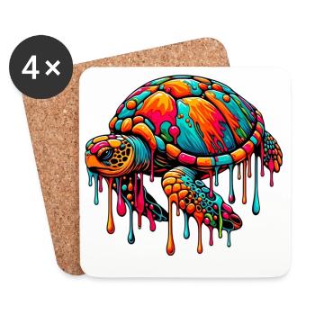 Turtle - Coasters (set of 4) - white - Front