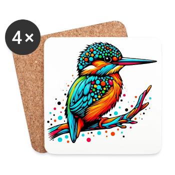 Kingfisher - Coasters (set of 4) - white - Front