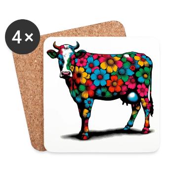 Cow - Coasters (set of 4) - white - Front