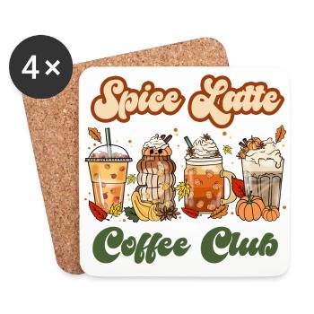 Coffee Club - Pumpkin Spice Latte - Untersetzer (4er-Set) - Weiß - Vorne