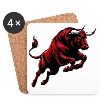 Bull - Coasters (set of 4) - white - Front