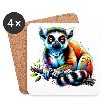 Lemur - Coasters (set of 4) - white - Front