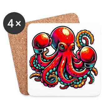 Octopus - Coasters (set of 4) - white - Front