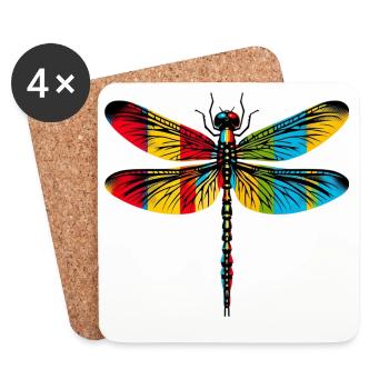 Dragonfly - Coasters (set of 4) - white - Front