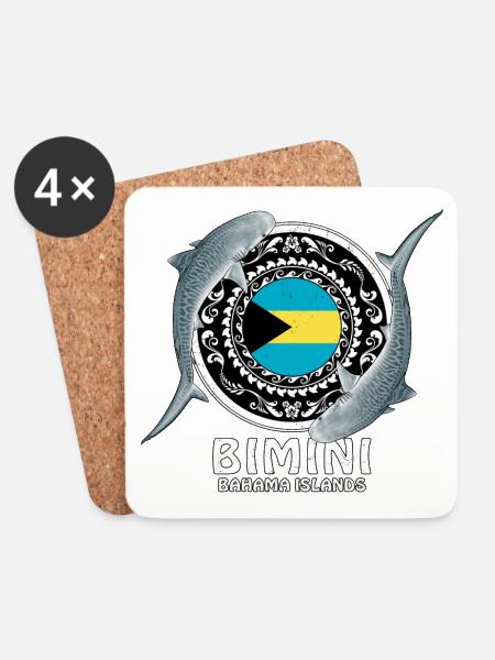 Bimini Bahamas - Untersetzer (4er-Set) - Weiß