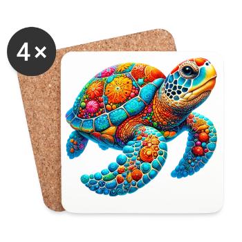 Turtle - Coasters (set of 4) - white - Front