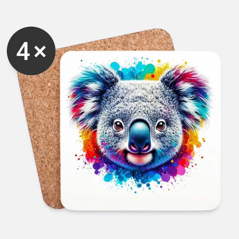 Koala - Untersetzer (4er-Set) - Weiß