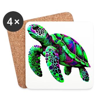 Turtle - Coasters (set of 4) - white - Front