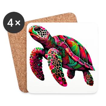 Turtle - Coasters (set of 4) - white - Front