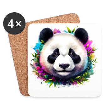 Panda - Untersetzer (4er-Set) - Weiß - Vorne