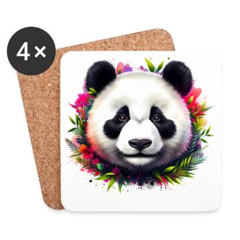 Panda - Untersetzer (4er-Set) - Weiß - Vorne