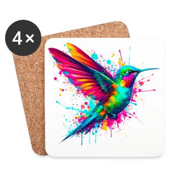 Hummingbird - Coasters (set of 4) - white - Front