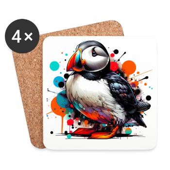 Puffin - Coasters (set of 4) - white - Front