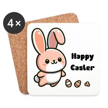 Joyeuses Pâques - Dessous de verre (lot de 4) - blanc - Devant