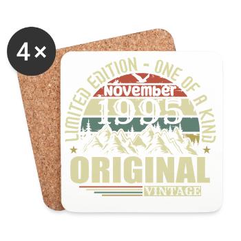 Anniversaire Novembre 1995 - Dessous de verre (lot de 4) - blanc - Devant