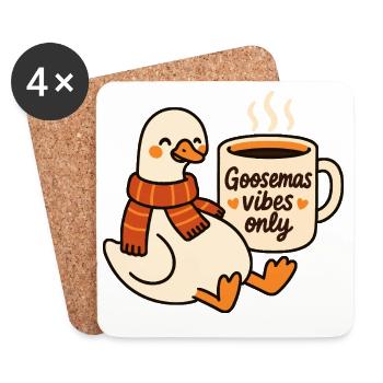 Christmas Goose Goosemas Vibes Nur Vibes - Untersetzer (4er-Set) - Weiß - Vorne