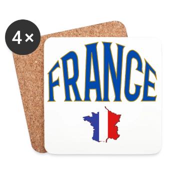 France - Untersetzer (4er-Set) - Weiß - Vorne