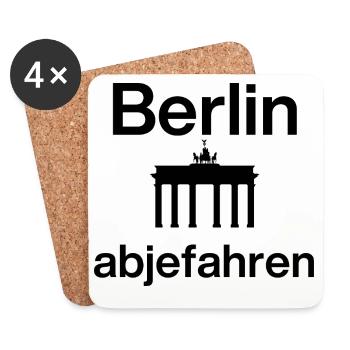 Berlin abjefahren, City Pulse! Brandenburg Gate - Coasters (set of 4) - white - Front
