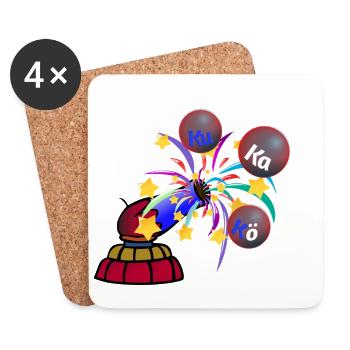Ku Ka Kö - Festival Magic Carnival - Coasters (set of 4) - white - Front