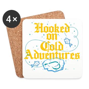 Eisangeln Hooked On Cold Adventures - Coasters (set of 4) - white - Front