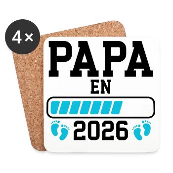 Future dad 2026 birth announcement - Coasters (set of 4) - white - Front