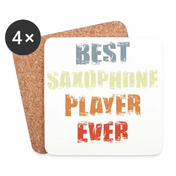 Meilleur saxophoniste de tous les temps - Dessous de verre (lot de 4) - blanc - Devant