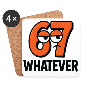 Six Seven Whatever Italian Brainrot Humor Meme  - Untersetzer (4er-Set) - Weiß - Vorne