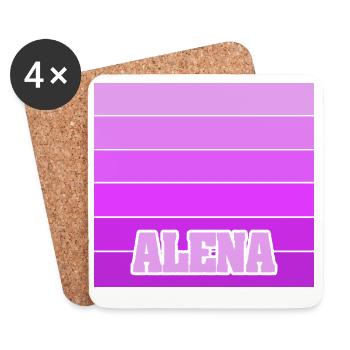 Alena - Coasters (set of 4) - white - Front