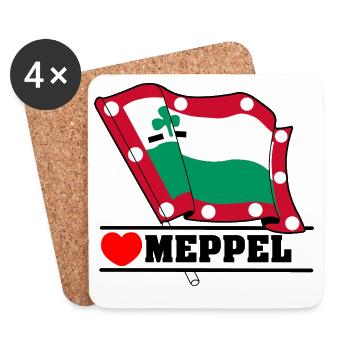 I Love Meppel – Meppeldag Edition - Coasters (set of 4) - white - Front
