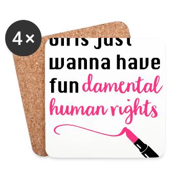 fun - Coasters (set of 4) - white - Front
